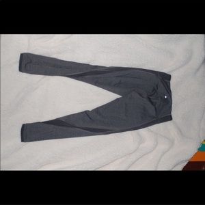 Lulu lemon black and grey leggings with mesh panel